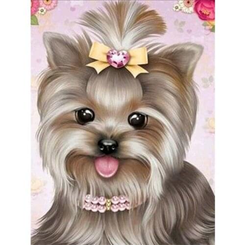 Animal Dog DIY 11CT Cross Stitch Embroidery Kits Needlework Craft Set Printed Canvas Cotton Thread For Living Room Dropshipping