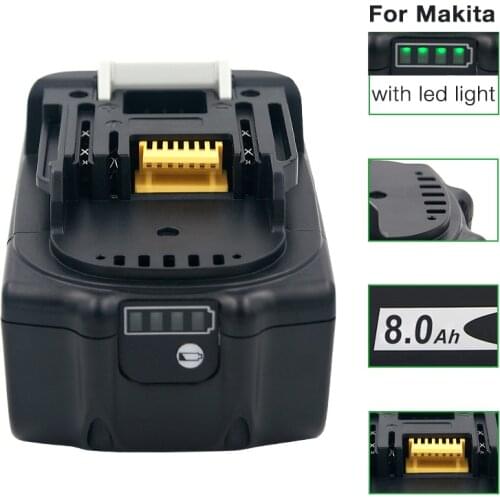 Single Cell Balanced Protection BL1880 18V 8.0A Li-ion Power Tool Rechargeable Battery for Makita BL1830 BL1840 BL1850 BL1860