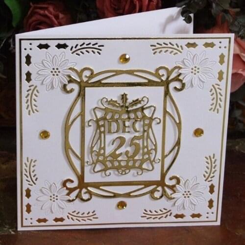 Christmas Date Beautiful Pattern Hollow Metal Cutting Dies Scrapbooking Album Paper DIY Cards Crafts Embossing Dies New 2019