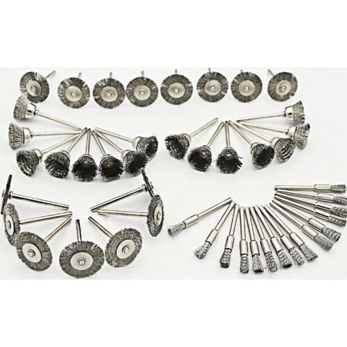 50pack/750pcs Steel Wire Brush 15 Pcs/Pack Grinding Wire Brush Steel Rotary Brush Wire Wheel Brush Grinder Rotary Tool Wholesale