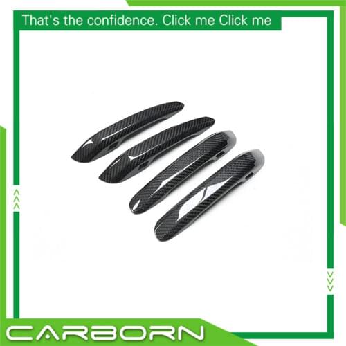Add On Style Real Carbon Fiber Door Handle Cover For-Audi A4 B9 S4 RS4 A5 S5 RS5 Q5L 4Door 2017-2019 LHD Only W/NO Sensor Hole