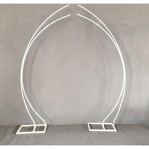 Wedding props moon archway flower decoration iron frame wedding stage butterfly curved hook arranged welcome area