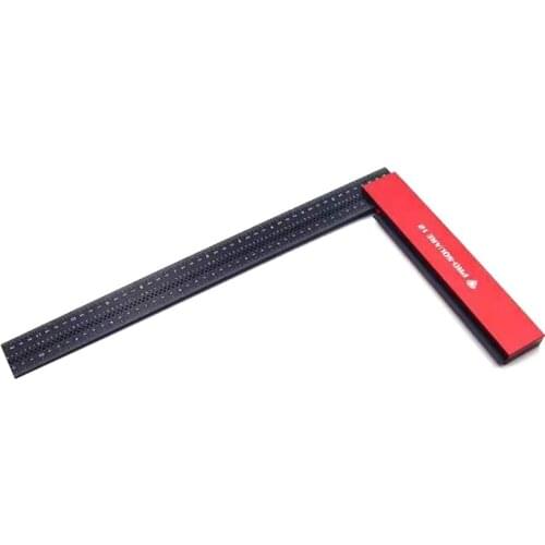 Precision Square Woodworking Scriber Dual Scales L Type Metric British System Hole Positioning 90 Degree Scribing Tool