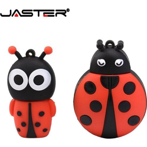 JASTER flash usb drive disk cute Beetle memory stick Pen drives personalized mini pendrive 4gb~64gb Ladybug cle usb 2.0