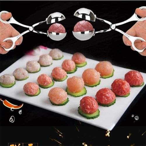 Stainless Steel Meat Baller Meatball Maker Convenient Stuffed Meatball Clip DIY Fish Meat Rice Ball Maker kitchen accessories