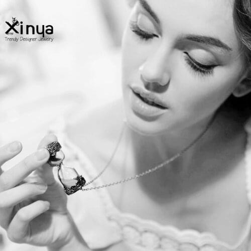 Vintage Unisex Collar big Hourglass Necklace Pendent long necklace Jewelry for women