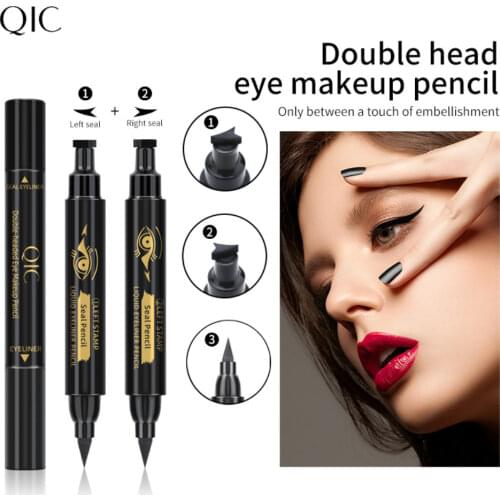 1/3pcs Double Head Moon Star Heart Liquid Eyeliner Pen Black Stamp Makeup Seal Eyeliner Pencil Cosmetic Maquillage TSLM1