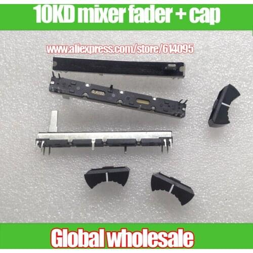 1pcs Mickey MACKIE mixer fader potentiometer 75MM long double- A10K A20K A50K B100K A10KX2 Potentiometer Stereo Slide 2-channel