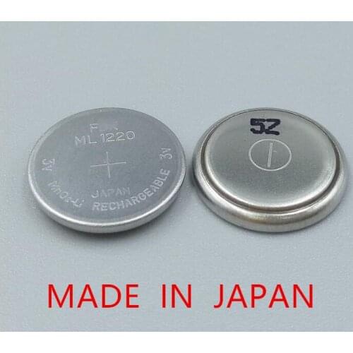 10PCS~50PCS JAPAN Button Battery ML1220 Button Rechargeable Lithium Battery 3V Watch/Laptop
