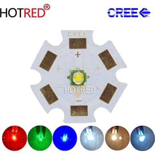 10pcs Cree XPE XP-E R3 3535 SMD 1W 3W LED Emitter Diode Neutral White Cool White Red Green Blue Royal Blue LED with heatsink