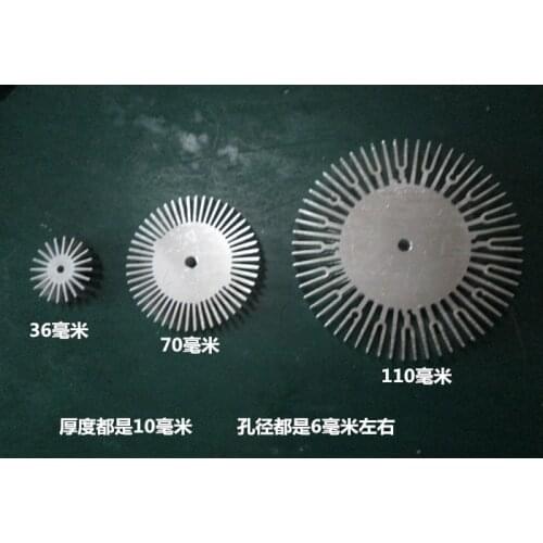 10PCS/lot 36*10mm LED Lamp beads lamp panel radiator aluminum round sunflower radiator high thermal radiator