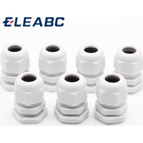10pcs High Quality IP68 PG13.5 6-12MM Waterproof Nylon Cable Gland No Waterproof Gasket Plastic Cable Gland