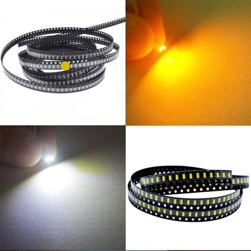 100Pcs 3014 White Red Green Blue Yellow SMD SMT Beads 10-12LM Lamp Light 6000-6500K 1.8~3.4V 20MA LED Light Beads Emitting Diode