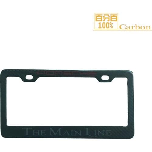 100% Carbon Fiber Car US Size Custom 100% Real Carbon Fiber License Plate Frame With Logo