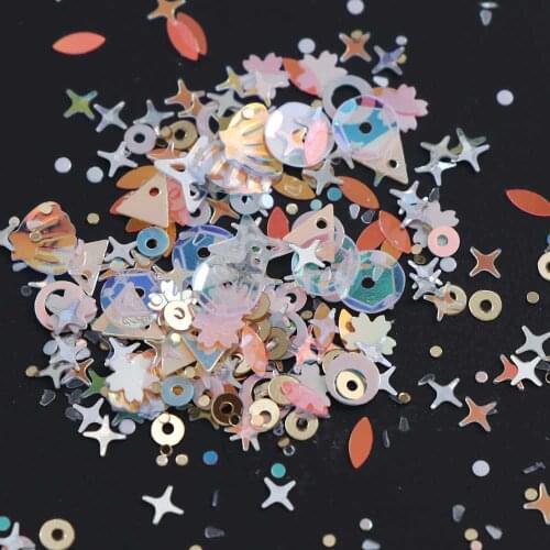 15g Mix Laser Rice Yellow Sequins Nail Art,Brilliant Glitter PVC Loose Nail Sequin,Wedding Decoration Craft Confetti/Clothes