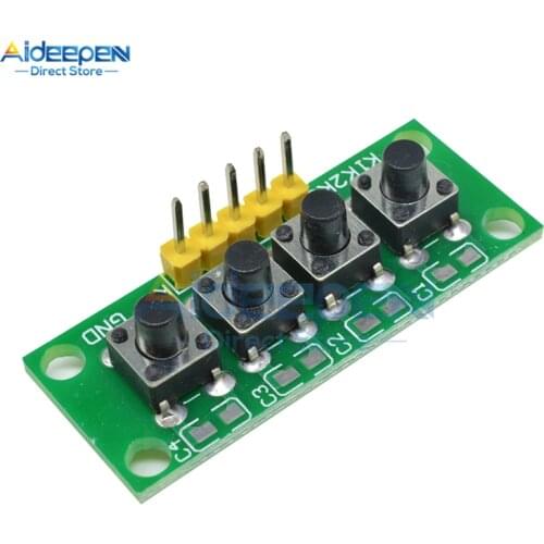 1x4 4 Keys Button 5 Pin Keypad Keyboard Module Mcu Board For Arduino Student Class Design Graduation Project Experiment DIY Kit