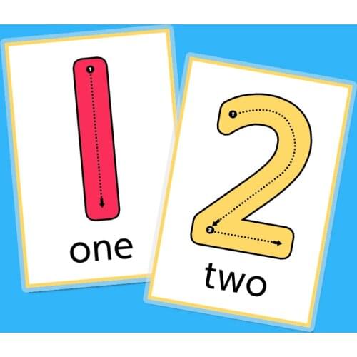 29pcs English Digital Card Math Flash Cards Learning Numbers 0-100 Words Early Educational Math Toy For Children