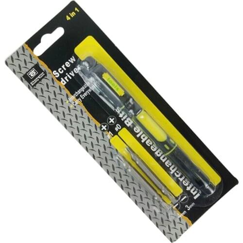 4 in 1 Screwdrivers Alloy Slotted Pen Style Bolt driver Precision Dual Interchangeable Repair Tool Kit Multifunction