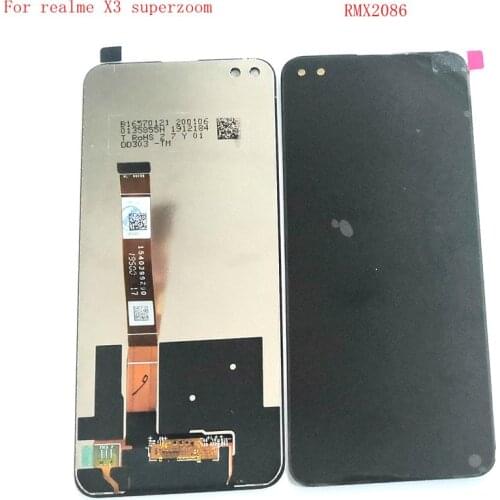 6.6"For Realme X3 superzoom LCD Display+Touch Screen Digitizer Assembly Replacement Real Me x3 super zoom RMX2086