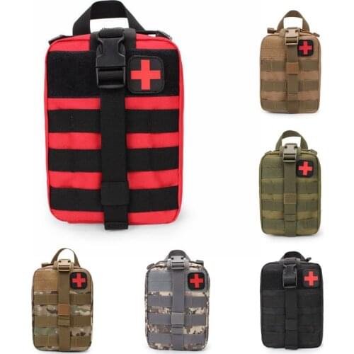 600D Outdoor EMT Airsoft First Aid Bag Molle Tactical Pouch Bag Emergency Travel Camping Hiking Climbing Waist Pack Medical Bag
