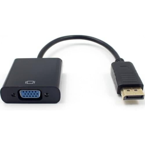 DP to VGA Adapter Display Port to VGA Converter DP Cables Adapter Male to Female 1080P for Monitor MacBook HDTV Projector PC