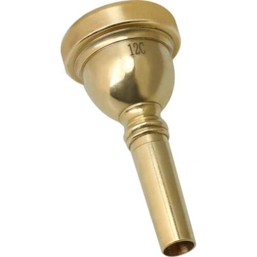 Free Shipping 12C Alto Trombone Mouthpiece Accessories Copper Alloy Gold/Silver-plated Stylish and Durable