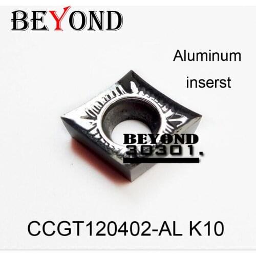BEYOND CCGT120402-AL K10 CCGT 120402 processing Aluminum and Copper Carbide Inserts Lathe Tools Turning Tool CNC Cutter