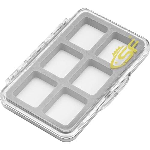 SF Ultra Thin Super Slim Fly Trout Fishing Hook Box 6 magnet Compartments （without the fly