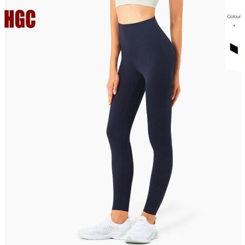 HGC Yoga Pants New Naked-feel Fabric Fitness Leggings Women High Waist Butt Lifting Squat Proof Sexy Soft Slim Elastic GYM Capri