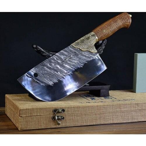 Longquan hand-forged imitation classic kitchen knife for household kitchen slicing knife ghost hand for sharp chef knife
