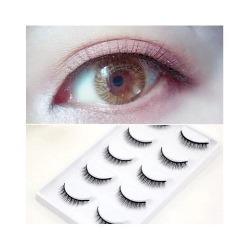 Top sale 5 style High quality Fake Lashes 3D Cross False Eyelashes multi-layer short Lashes High-grade sharpened Fake nail