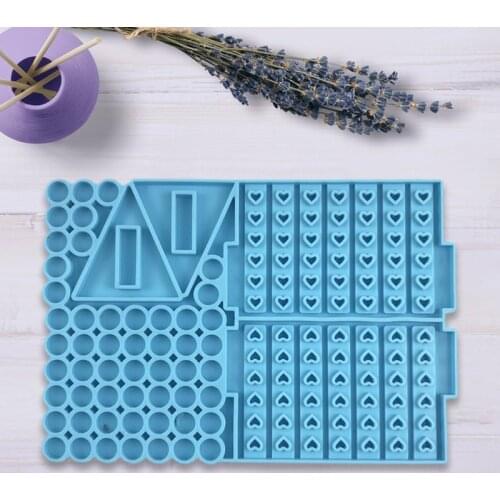 Love Heart Four Chess Battle Competitive Game Toys Epoxy Resin Mold DIY Crafts Silicone Mould Jewelry Casting Mold