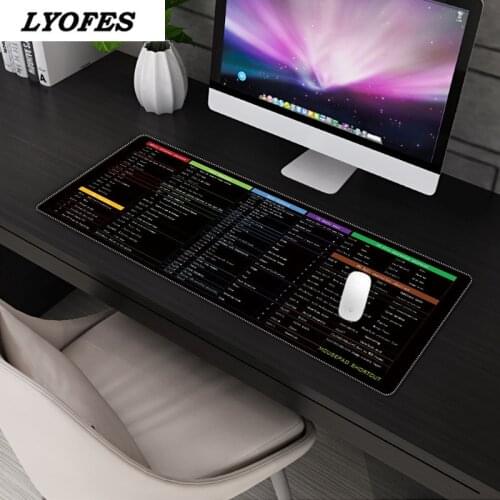 Mouse Pad Large English Shortcut Keys Deskpad Gaming Writing Desk Mats for Office Home Keyboard PC Computer Mousepad Mat 80*30cm