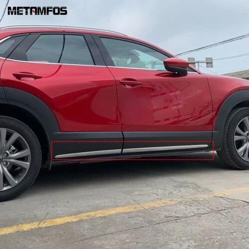 For Mazda CX-30 CX30 2020 2021 2022 Chrome Side Door Strip Body Skirt Moulding Trim Decoration Sticker Accessories Car Styling