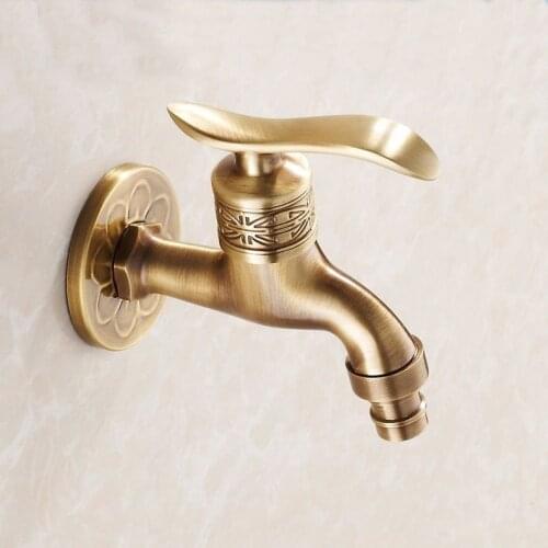 2014 Wall Mounted Garden faucet bibcok torneira For Bathroom,Antique bronze Plated Washing Machine Faucet Bibcocks Tap HJ-7662F