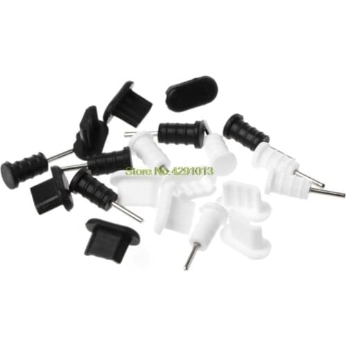 10 Sets Charging Port Micro USB Plug Protection Earphone Jacksets Dustproof Removal Tool for Android Smart Phone Accessorie