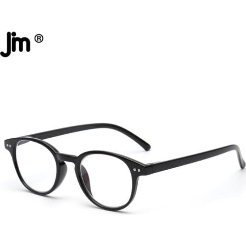 JM Round Floral Print Women Reading Glasses Vintage Spring Hinge Magnifier Diopter Presbyopic Glasses