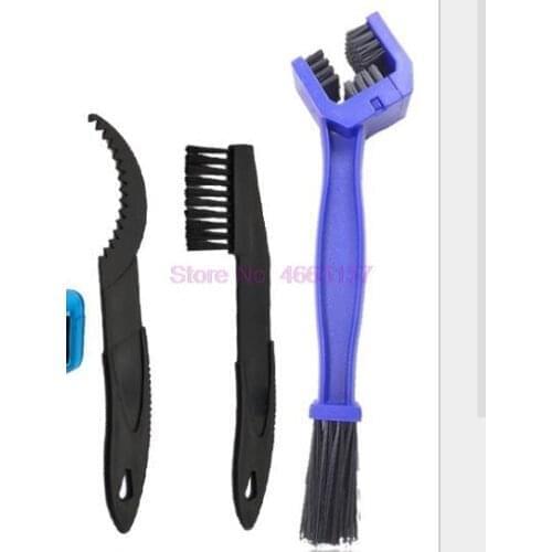 By DHL 200set 3pcs/set Motorcycle Bicycle Chain Cleaning Gear Scrubber Tools Bike Bicycle Chain Cleaning Brush set
