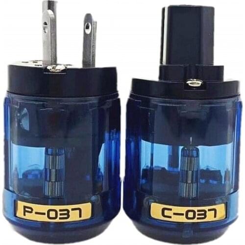 Oyaide C-037 P-037 US Power Plug Rhodium Plated IEC Audio Connector Female-Male MATIHUR audio hifi