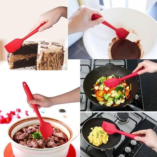 Food Grade Non Stick Butter Cooking Silicone Spatula Set Cookie Pastry Scraper Cake Baking Spatula Silicone Spatula kitchen tool