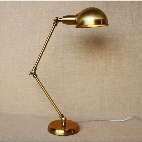 Adjustable Loft Style Vintage Industrail LED Desk Lamp Metal Simple Table Lamp For Cafe Study Room Bar Light Luminaria De Mesa