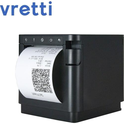 Vretti T890H Receipt Printer Paralel Port To Ethernet Wireless For Windows Android IOS POS 80mm Thermal Receipt Printer Black