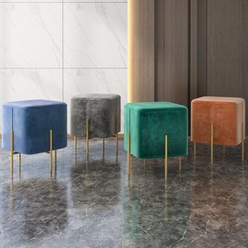 Nordic shoes changing stool living room cloth sofa home stool bed end creative short stool bedroom solid wood dressing stool