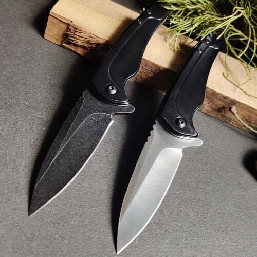 RUIMEI Foldable Little Knife, 092Black And White Two-Color High-Sharp Pocket Knife, Collection Gift Office Home Life Fruit Knife
