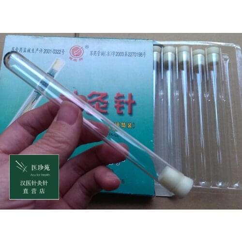 Acupuncture tube glass tube for acupuncture needle autoclave tube for sterile acupuncture needle 13cm long