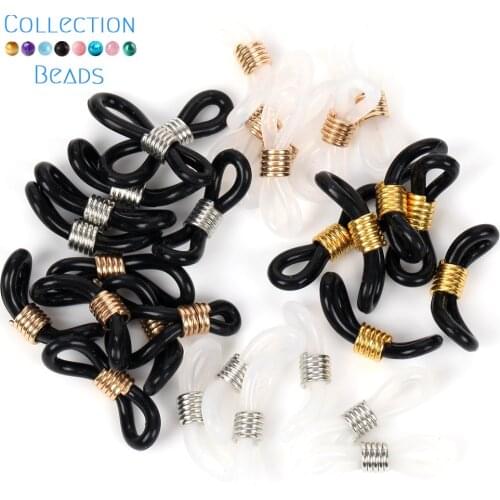 20pcs Ear Hook Glasses Chain Rubber Ring Spectacles Chain Glasses Retainer Ends Rope Sunglasses Cord Holder Strap Retainer End