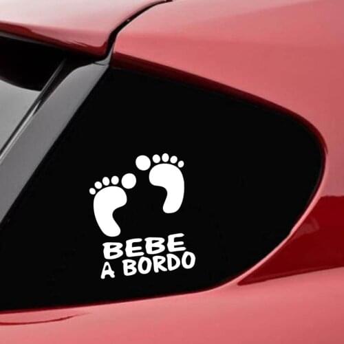 EARLFAMILY 10.5cm X 12.7cm BEBE A BORDO Car Body Stickers and Decals Car Styling Decoration Door Window Vinyl Stickers