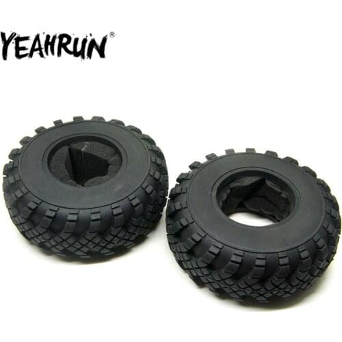 YEAHRUN 2.2 Rubber Tyre Wheel Tires for 1/10 RC Rock Crawler Axial Wraith 90018 TRX4 D90 SCX10 TF2 RC Car Wheels
