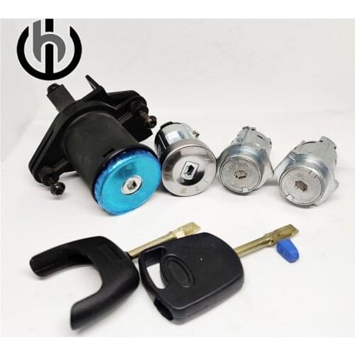 2S61A22050BM 1479660 COMPLETE LOCK SET IGNITION SWITCH LEFT RIGHT DOOR LOCK TRUNK LOCK FOR FORD FIESTA MK5 FUSION (CBK) 2003
