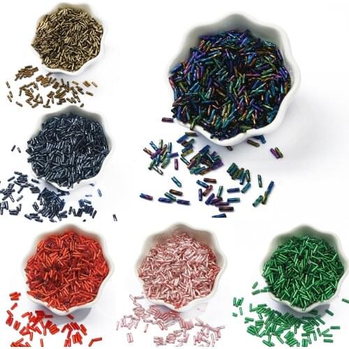 Dye Core Rice Beads Glass Beads Handmade Diy Jewelry Materials Homemade Earrings Tassel Loose Beads Accessories 0.8mm 500pcs